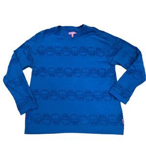 Cloak Mens Skull Textured Crew Neck Tshirt Streetwear Gothic Long Sleeve